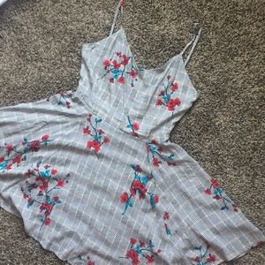 [ French Kiss ] Plaid/floral dress